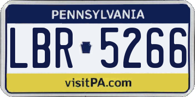 PA license plate LBR5266