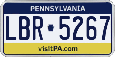 PA license plate LBR5267