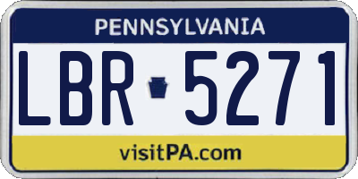 PA license plate LBR5271