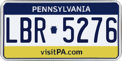 PA license plate LBR5276