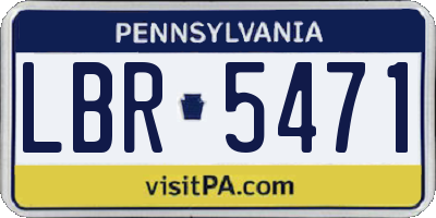 PA license plate LBR5471