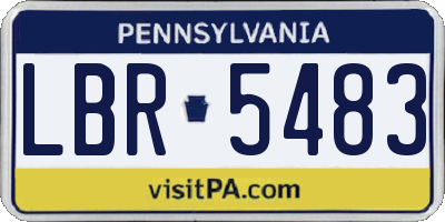 PA license plate LBR5483