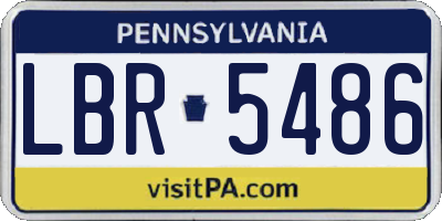 PA license plate LBR5486