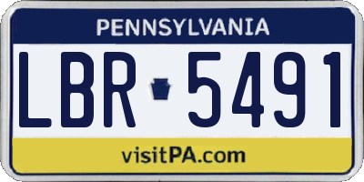 PA license plate LBR5491