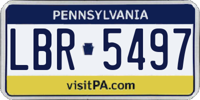 PA license plate LBR5497