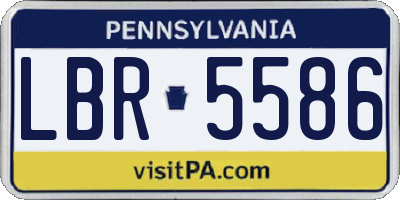 PA license plate LBR5586