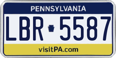 PA license plate LBR5587