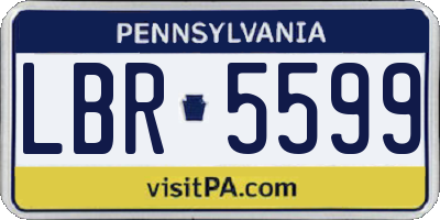 PA license plate LBR5599