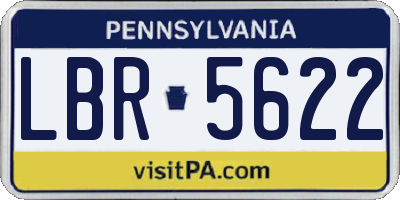 PA license plate LBR5622