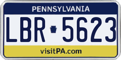 PA license plate LBR5623