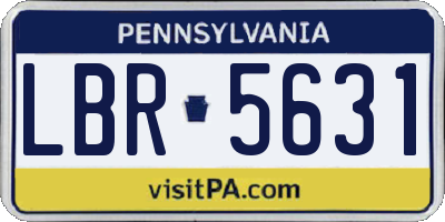 PA license plate LBR5631