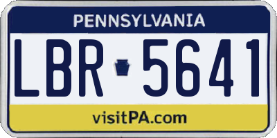 PA license plate LBR5641