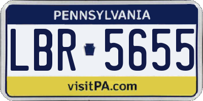 PA license plate LBR5655