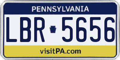 PA license plate LBR5656