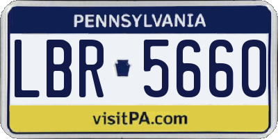 PA license plate LBR5660