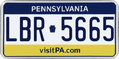 PA license plate LBR5665
