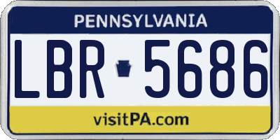 PA license plate LBR5686