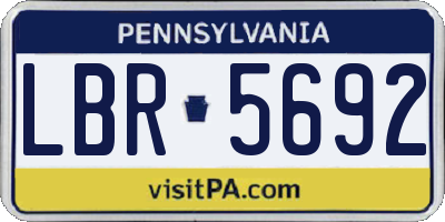 PA license plate LBR5692