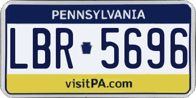 PA license plate LBR5696
