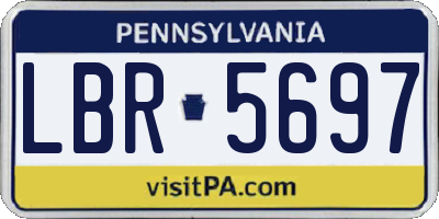 PA license plate LBR5697