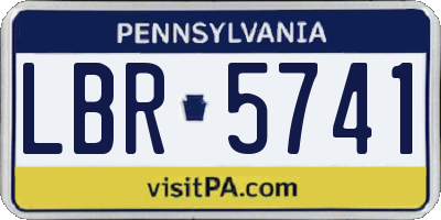 PA license plate LBR5741
