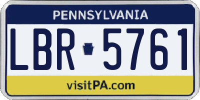 PA license plate LBR5761