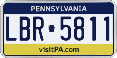 PA license plate LBR5811