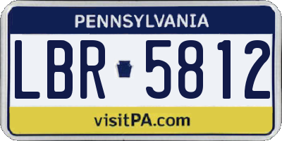 PA license plate LBR5812