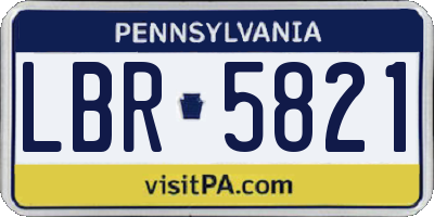 PA license plate LBR5821