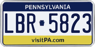PA license plate LBR5823