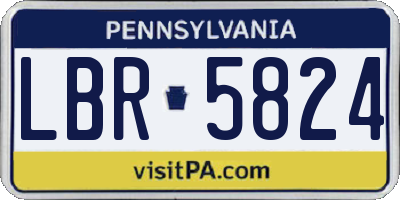 PA license plate LBR5824