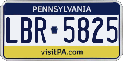 PA license plate LBR5825