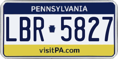 PA license plate LBR5827