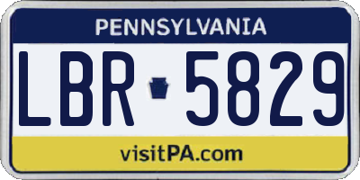 PA license plate LBR5829