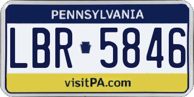 PA license plate LBR5846
