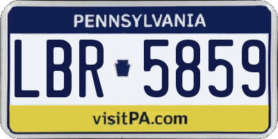 PA license plate LBR5859