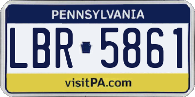 PA license plate LBR5861
