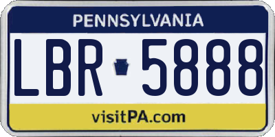 PA license plate LBR5888