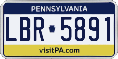 PA license plate LBR5891