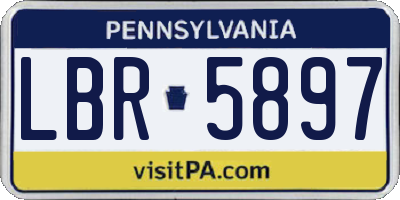 PA license plate LBR5897