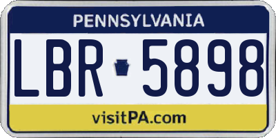 PA license plate LBR5898