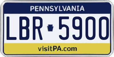 PA license plate LBR5900