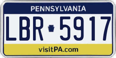 PA license plate LBR5917