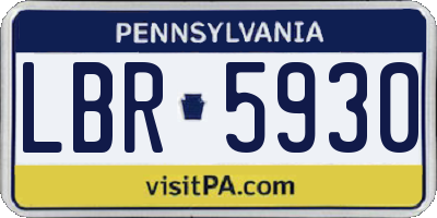 PA license plate LBR5930