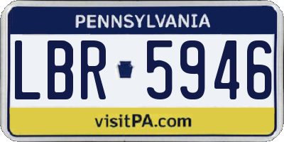 PA license plate LBR5946