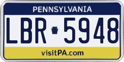 PA license plate LBR5948
