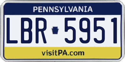 PA license plate LBR5951