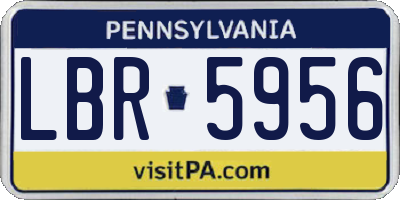PA license plate LBR5956