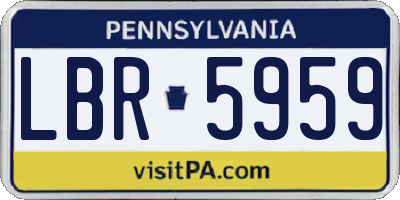 PA license plate LBR5959