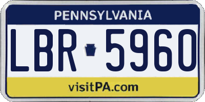 PA license plate LBR5960